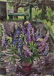 Margarita Siourina. Bouquet of Lupins, 1989