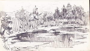 Margarita Siourina. The Pond in Yurievka Village. 1990