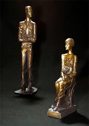 Igor Khamrayev. «Boris Pasternak» and «Anna Akhmatova», sculptures