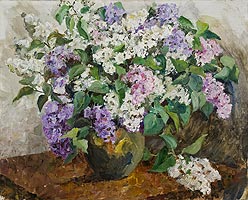 Margarita Siourina. Bunch of Lilac Flowers, 1989