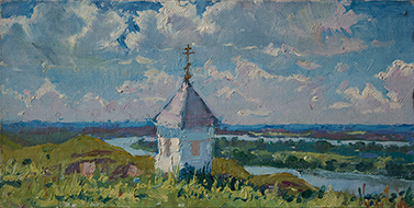 Margarita Siourina. The Ryazan Land. Church in the Konstantinovo Village, 1990