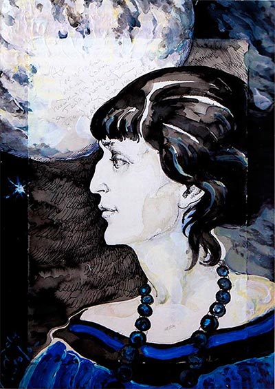 М. Сюрина. Портрет Анны Ахматовой. 2014