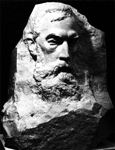 The portrait of P.M. Tretyakov. 1961. Marble. The State Tretyakov Gallery collection